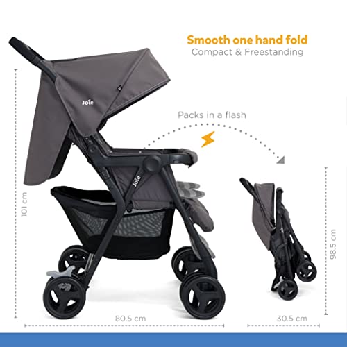 Joie Aire Twin Zwillingsbuggy inkl. Regenverdeck Dark Pewter