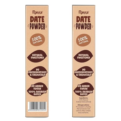 Image of Manna Health Mix 600g and Manna Date Powder 200g Combo Pack. Zero Sugar Nutrition Drink & Natural Sweetner