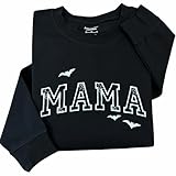 Photo Gallery shinedian felpa ricamata per halloween personalizzata con scritta in lingua inglese "mama mama", felpa con cappuccio con ricamo personalizzato per la nonna, girocollo con grafica e pipistrello, per la Photo Gallery shinedian felpa ricamata per halloween personalizzata con scritta in lingua inglese "mama mama", felpa con cappuccio con ricamo personalizzato per la nonna, girocollo con grafica e pipistrello, per la