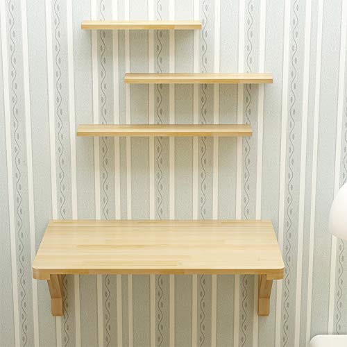 Table pliante murale en bois massif rabattable pour ordinateur - 2