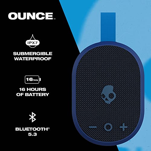 Image of Skullcandy Ounce Wireless Bluetooth Speaker - IPX7 Waterproof Mini Portable Speaker with 16 Hour Battery, Downward Firing Passive Radiator, and Ballistic Nylon Carry Strap