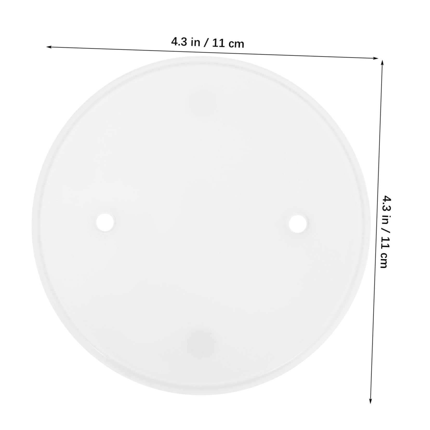 Lot De 4 Cache-Trous Plafond Ronds Plates 4.33In Cache-Plafond Rond En Plastique Avec Vis Pour Boîtes Électriques