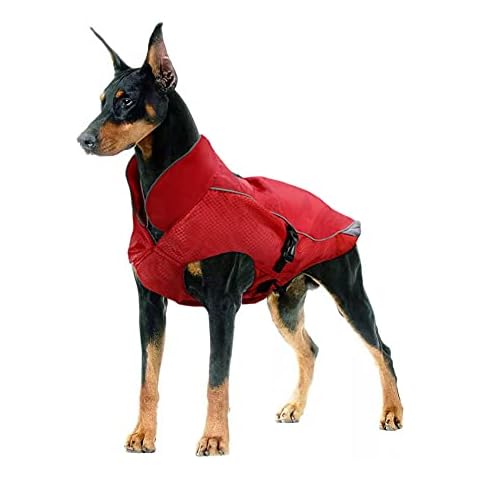 Waterproof Dog Coat with Fleece Lining Cover