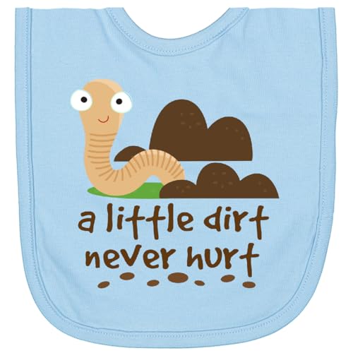 inktastic Funny Dirt Never Hurt Boys Earthworm Newborn Bib