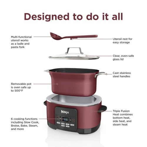 Ninjafoodipossiblecookerpro85qtmulticooker8in1slowcookerdutchovensteambakeroastsearsautebreadmakerwarmerglasslidintegratedspoonnonstickpotcherrytartle Urban Country Home Decor Ninja foodi possiblecooker pro 85qt multicooker 8 in 1 slow cooker dutch oven steam bake roast sear saute bread maker warmer glass lid integrated spoon nonstick pot cherry tartle urban country home decor