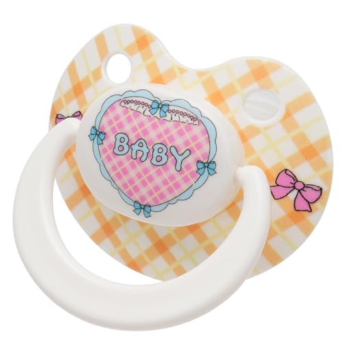Image of Cute Adult Dummy: Big Shield Paci for Anxiety - Pretty Soft Silicone Nipple for Sleep - Butterfly Bows Large Binky for Autism with Case