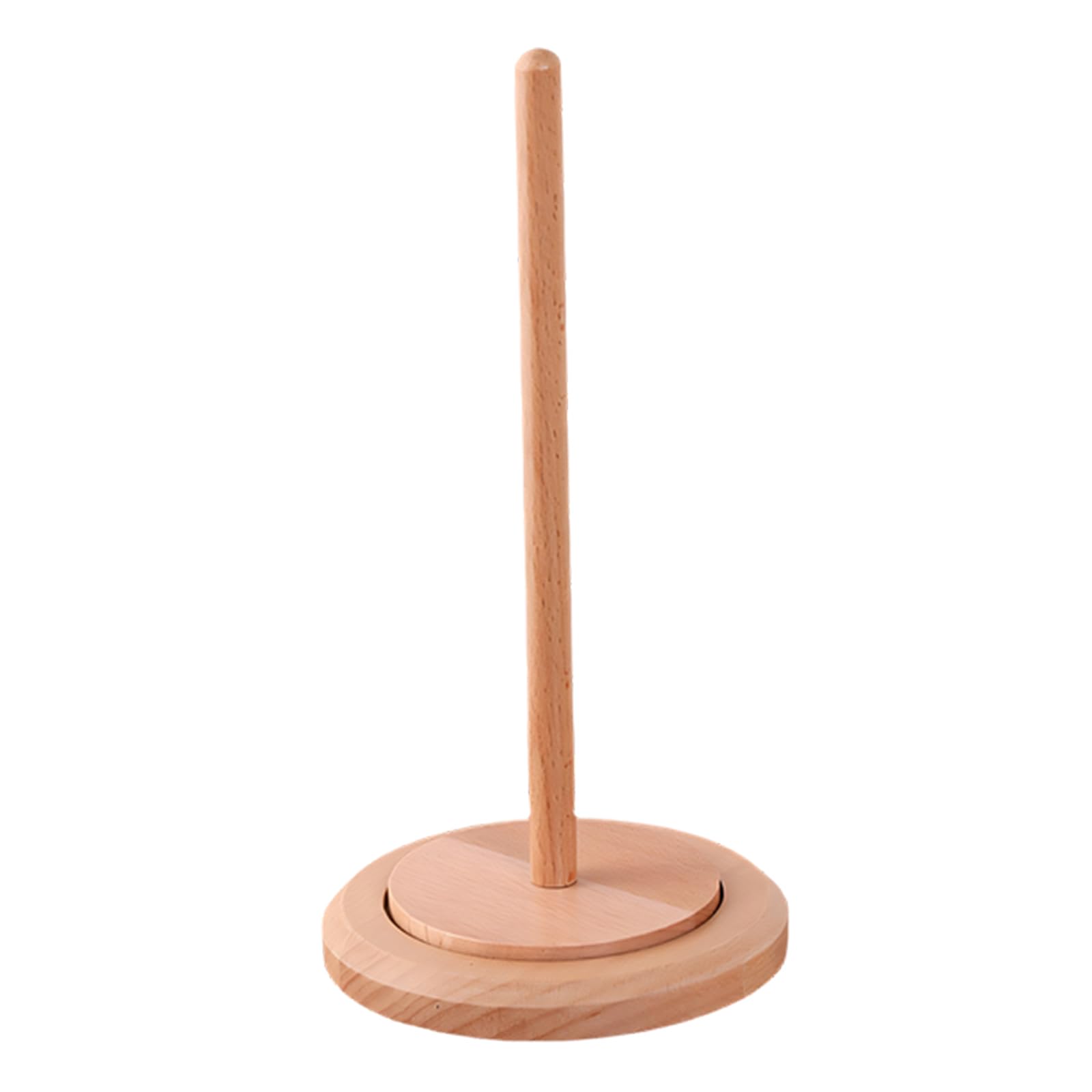 Xjdzineq 360 Degree Rotating Wooden Yarn Holder Thread Spool Organiser Stand Desktop Yarn Dispenser for Knitting Weaving Craft Handcraft Thread Management