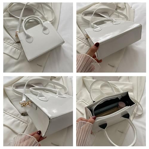 Image of Patent Leather Handbag Shinny Clutch Purse Mini Shoulder Bag Evening Purse for Women