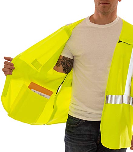 Image of Tingley Job Sight FR V81522 High Visibility Class 2 Flame Resistant Breakaway Vest, Fluorescent Yellow-Green