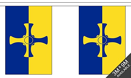 Flagtex Durham (County) New Fabric Bunting – 9m with 30 Flags – Premium Indoor & Outdoor Decoration — image 1
