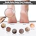 7PCS, Foot File Scrubber Kits for Dead Skin Remover, Stainless Steel Callus Remover for Cracked Heel, Professional Feet Grater Rasp Scraper Corns Callous Removers Tool to Hard Skin Corns, Black