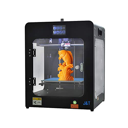 J&T 3Dプリンター本体 卓上3Dプリンター 高精度3D printer 金属構造フレーム フルカラータッチパネル オートレベリング 停電回復機能/フィラメント切れ検出機能付き 運転中LEDライト照明機能 自動シャットダウン 造形サイズ200200mm PLA/ABS/PC/NL等対応 ミニタイプ 省スペース 操作簡易 PLA 1リール付き