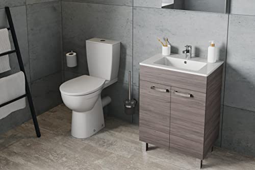 Brosse WC Ideal Standard IOM avec support mural chrome argent A9119AA