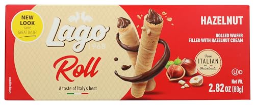 Dynasty Gastone Lago Wafer Cannoli Hazelnut Cream, 2.82 oz