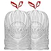 BILIEASY - 100 sacchetti per la spazzatura, 20 L e 30 L, colore: Bianco
