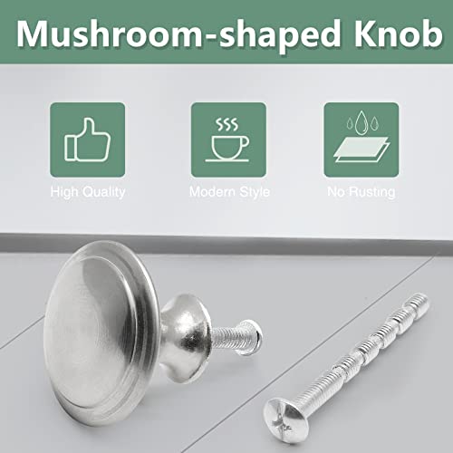 Boutons de tiroir en forme de champignon en acier pour commode et placard - 4