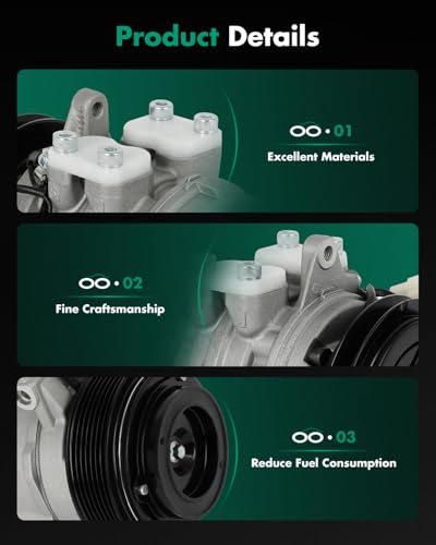 Image of SCITOO AC Compressor fit for Chevrolet Tracker 1.6L 1989-1991 | Fast Cooling, Ultra Low Noise (≤72 dB)Air Conditioner Compressor with Clutch, Easy Installation, 142468 2010769 12367704