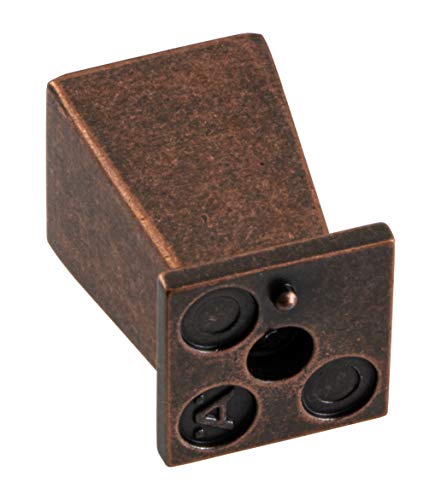 Gedotec - Pomello in metallo per mobili, quadrato