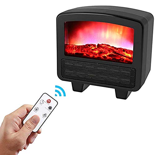 Tischkamin elektrischer Kamin mit Fernbedienung mit realistischer Simulation Flammenheizungen Elektrischer Kamin konstante Temperatur für Büro