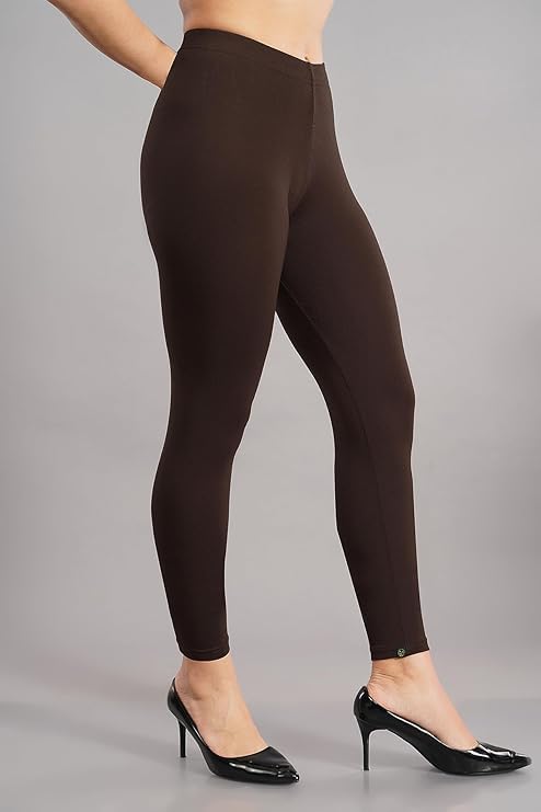 Image of Women Cotton Solid Belt Ankle Length Legging Four Way Lycra Leggings