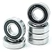 R8-2RS Deep Groove Kugellager, Zoll Größe 1/2"x 1-1/8"x 5/16", Präzision Chrom Stahl Material, Pick mit 6 PCS R8RS Lager für Rollstuhlschleifrad oder Kinderwagen Motor