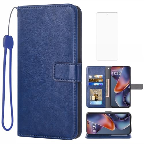 Housse Moto G 5G 2025 avec porte-cartes et verre trempé inclus