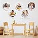 OOOK Solid Wooden Toddler Table and Chair Set, Stable and Sturdy, Easy to Clean Material, Kids Table and Chairs for Livingroom, Daycare, Classroom, Playroom