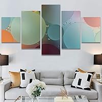 SIGNWIN 5 Panel Canvas Wall Art Modern Art 3D Abstract Abstract Brushstroke Contemporary Digital for Home Decorations Ready to Hang - 60