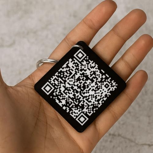 Image of Customized personalized Double Side Keychain With QR And Image | Best gift for couple