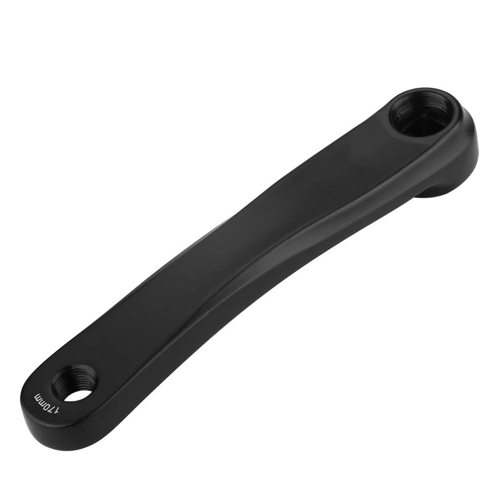 Crank Arm Replacement Accessory, Bike Left Crank Aluminium Alloy Lightweight 170mm Bike Crank Arm for Replacement Parts(Black, Square Hole)