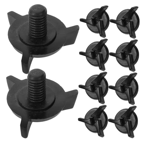 STOBAZA 10pcs Screws Replacement Visors Motorbike Helmets Attachment Detachable Mount Visor Visor Screws Mounting Accessory Clip Plastic Black