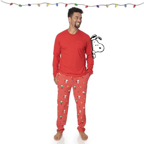 Peanuts Snoopy Family Matching Pajamas Comfy PJs Sleepwear 2-Piece Sets for Christmas3