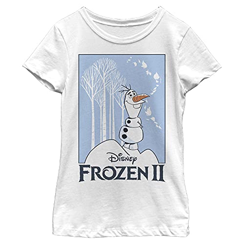 T-shirt Frozen 2 Olaf blanc pour fille en taille XS coupe regular