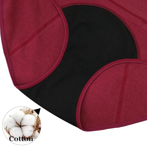 Nalwort Womens Menstrual Period Panties Cotton Leak Proof Underwear Postpartum Protective Briefs4