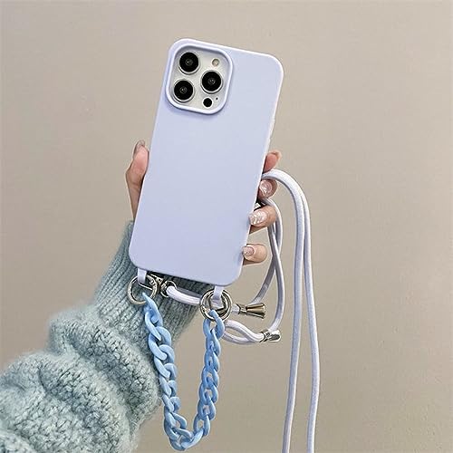 Coque iPhone 13 Pro avec cordon collier pour garder les mains libres en festival