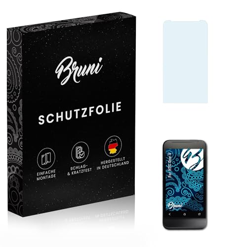 Bruni Protecteur d'écran compatible avec HTC One V Film Protecteur, cristal clair Écran...