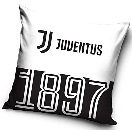 Juventus FC almohada funda de cojín Juventus de Turín FC Funda de almohada 40 cm x 40 cm, 100% poliéster, Jt17_3007, 40 cm x 40 cm
