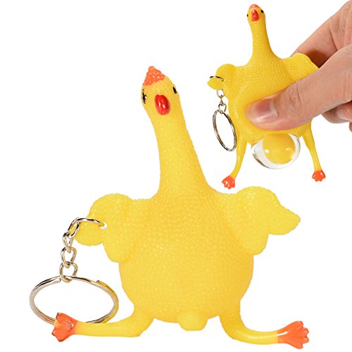 3 pack Squeeze Chicken Laying Egg Keychain,Stress Relief Vent Tricky Toys Gag Gift by lanlan 3 pack Squeeze Chicken Laying Egg Keychain,Stress Relief Vent Tricky Toys Gag Gift by lanlan