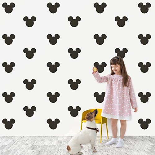 Wishta IW-6-WSFK-412 120Pcs Black Cartoon Mouse Head Wall Sticker thumb #3