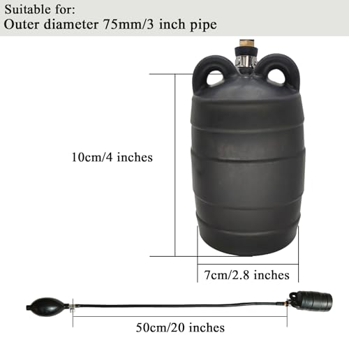 Image of Sewer Test Plug,Test Plug Plumbing,Inflatable Pipe Plug,Inflatable Pipe Plug Balloon Plug,Self-contained Hand Inflatable Ball. (3 inches)