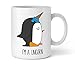 Shirtinator - Tazza con unicorno, con scritta in lingua inglese "I'm a unicorn pinguino", idea regalo per la migliore amica, sorella, San Valentino
