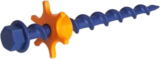 Peggy Peg Picchetti a vite Peg&Stop Small da 16 cm con dado di bloccaggio – 6 picchetti per tutte le piastre di ancoraggio – per 85% di tutti i pavimenti – Piastra di ancoraggio Fix&Go 2.0 accessori