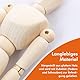 COOZEE 30 cm Modell Puppe Gliederpuppe, Männlich aus Holz, Flexibler Mannequin, Holzpuppe zum Zeichnen Für Anfänger, Profis und Künstler, Natürliche Farbe