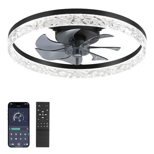 Ventilateur de plafond pour chambre et salon moderne avec lampe réglable