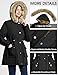 Lonya Winterjacke Damen Parka Winter Mäntel Fleecejacke Warm Mittellang Wasserabweisend Dicke Coat mit Kapuze Schwarz,M