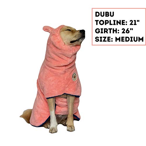 Premium Dog Bathrobe Towel, Absorbent Microfiber Robe for Small Medium Extra Large Dogs and Cats, Stylish Cozy Quick Pet Drying Towels After Bath, Pool or Beach (S, Pink) Premium Dog Bathrobe Towel, Absorbent Microfiber Robe for Small Medium Extra Large Dogs and Cats, Stylish Cozy Quick Pet Drying Towels After Bath, Pool or Beach (S, Pink)