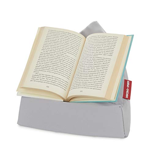 Support tablette Balvi Micro Puff gris coussin ergonomique dehoussable liseuse - 4