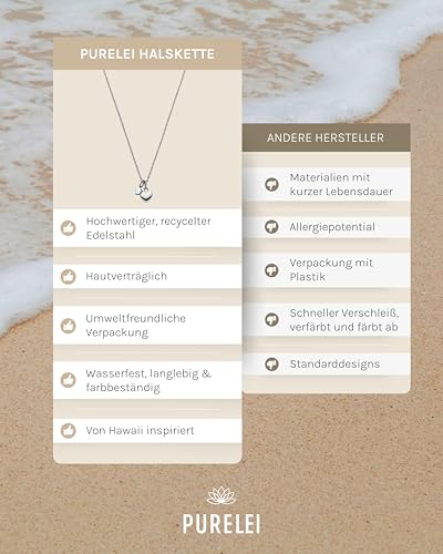 Purelei Brave Halskette Damen mit Herz Anhänger & Zirkonia, Edelstahl Kette verstellbar 50/55 cm, Damenschmuck, Geschenk für Frauen, Silber – Ansicht 4