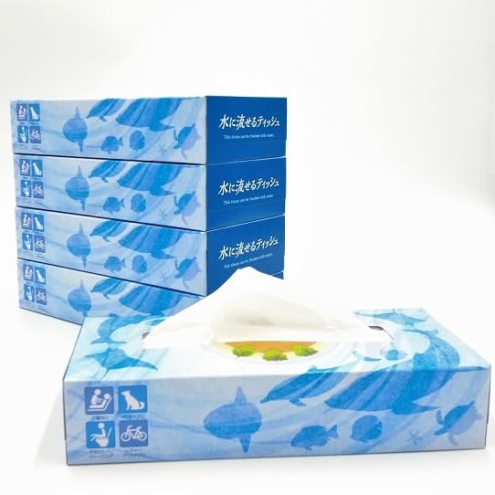 新品未使用水に流せるティッシュ 水に流せるティッシュ