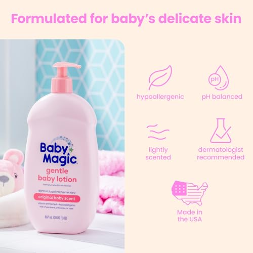 Image of Baby Magic Gentle Baby Lotion, Original Baby Scent, (6 Pack) 16.5 Fl Oz